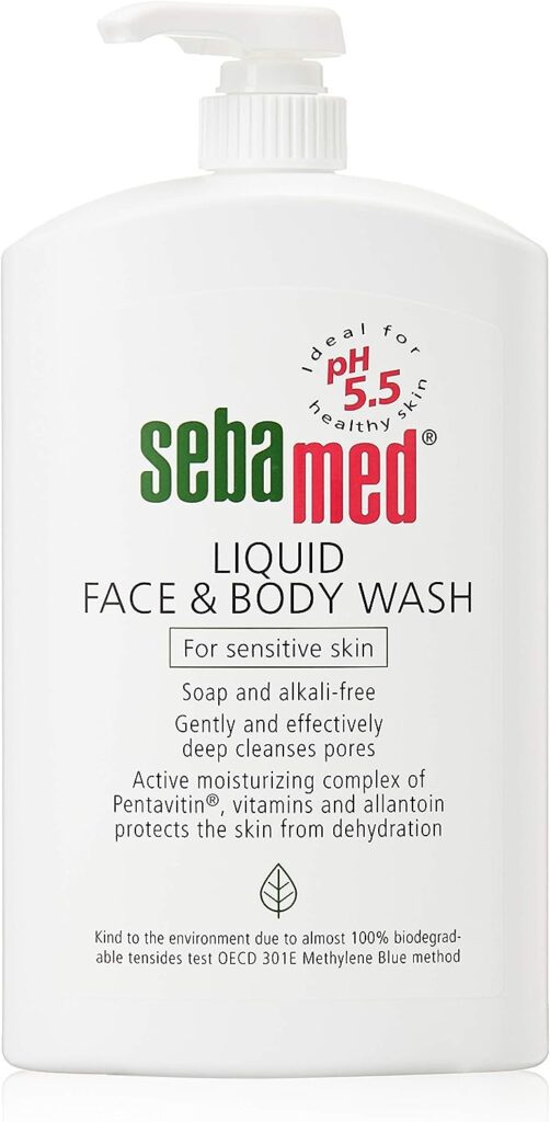 Sebamed Liquid Face And Body Wash For Sensitive Skin, 1000 ML