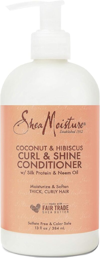 Shea Moisture Coconut  Hibiscus Curl  Shine Conditioner For Unisex, 384 ml