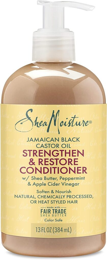 SHEA MOISTURE Jamaican Black Castor Oil Grow and Restore Rinse Out Conditioner for Unisex 13 oz, 13 Ounce