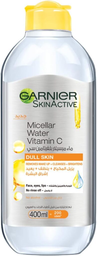 Skinactive Micellar Brightening Cleanser Water With Vitamin C Clear-Yellow 400ml