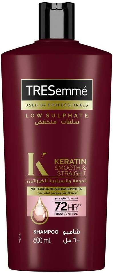 TRESEmmé Keratin Smooth and Straight Shampoo, 600ml