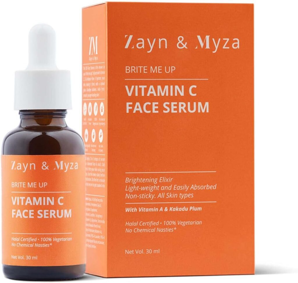 ZM Zayn Myza Brite Me Up Vitamin C Face Serum | With Kakadu plum and most stable Vitamin C | For normal, combination, dry and sensitive skin| Reduces Blemishes, pigmentation