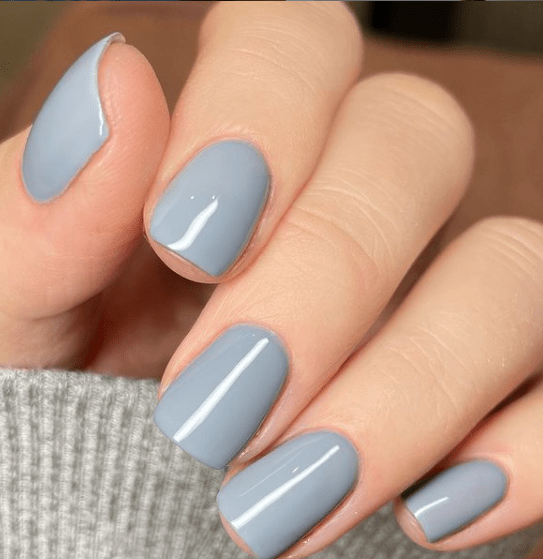 Soft grey nails