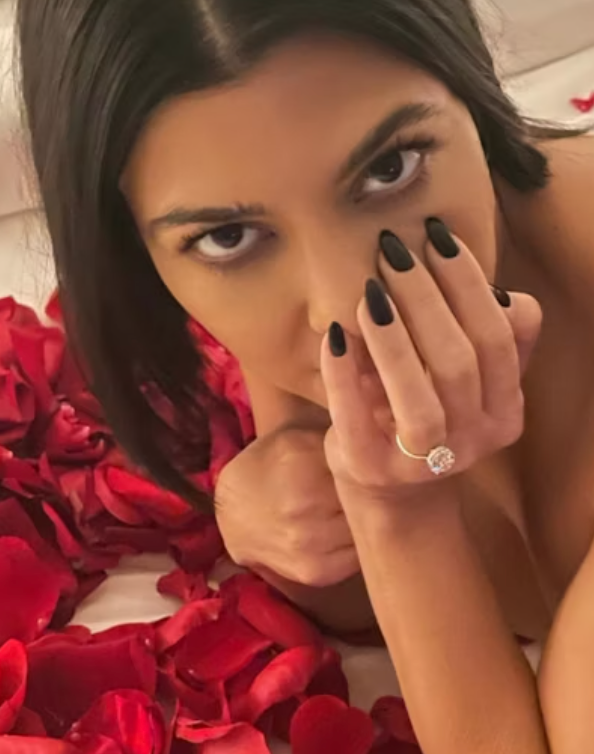 Kourtney Kardashian's Matte Black Nails