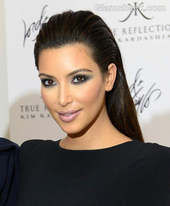 Kim Kardashian's sleek wet look