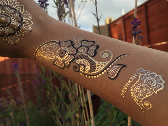 Henna Metallic Tattoos