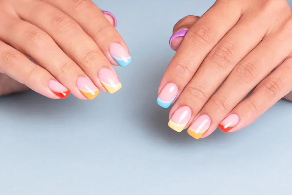 French Skittle Nails Trend
