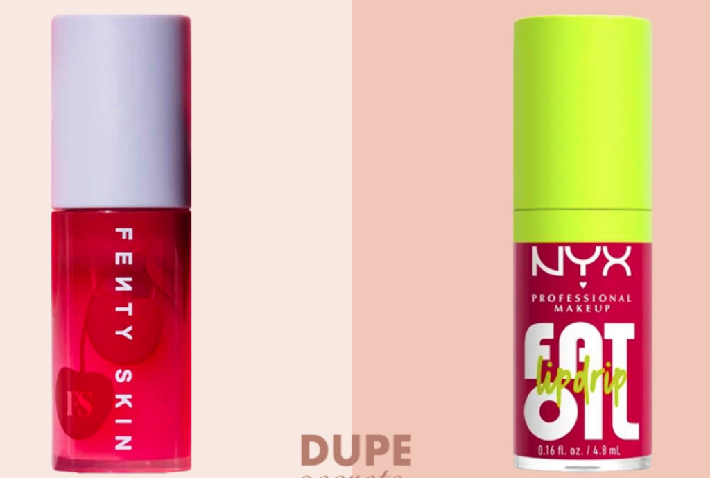 Fenty Skin's Cherry Treat vs. NYX's Fat Oil Lip Drip