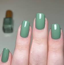 Earthy Green Nails